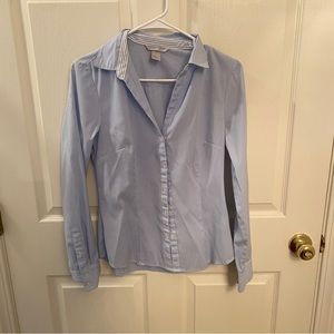 H&M Button-Up Shirt Striped Blue and White